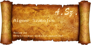 Aigner Szabolcs névjegykártya